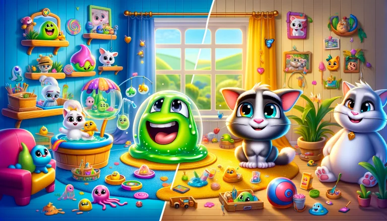 Comparison of My Talking Slime with its analog, My Talking Tom
