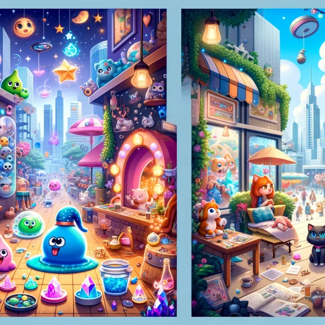 Comparison of My Talking Slime with its analog My Talking Angela