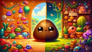 Virtual pet My Talking Slimy vs Pou